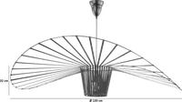 Vertigo Style Ceiling Lamp Black/Large image.