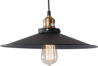 Vintage Industrial Pendant Light Black image.