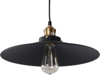 Vintage Industrial Pendant Light Black image.