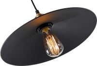 Vintage Industrial Pendant Light Black image.