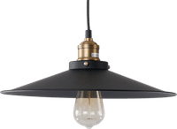 Vintage Industrial Pendant Light Black image.