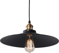 Vintage Industrial Pendant Light Black image.