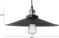 Vintage Industrial Pendant Light Black image.