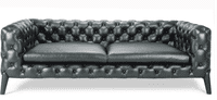 Windsor 3 Seater Sofa  Premium Leather/Black  image.
