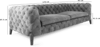 Windsor 2 Seater Sofa  Premium Leather/Buck Brown image.