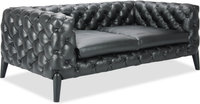 Windsor 2 Seater Sofa  Premium Leather/Black  image.