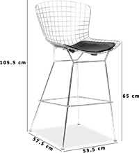 Wire Bar Stool Black image.