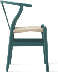 Wishbone (Y) Chair - CH24 Lacquered/Petrol Green image.