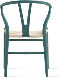 Wishbone (Y) Chair - CH24 Lacquered/Petrol Green image.