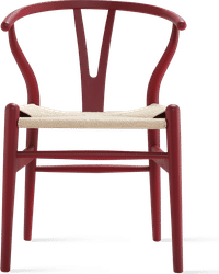 Wishbone (Y) Chair - CH24 Lacquered/Red Berry image.
