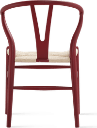 Wishbone (Y) Chair - CH24 Lacquered/Red Berry image.