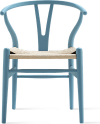 Wishbone (Y) Chair - CH24 Lacquered/Steel Blue image.