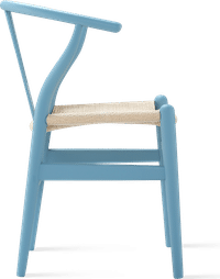 Wishbone (Y) Chair - CH24 Lacquered/Steel Blue image.