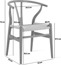 Wishbone (Y) Chair - CH24 Ash/Black image.