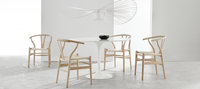Wishbone (Y) Chair - CH24 Oak Soap Finish/Natural image.