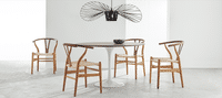 Tulip Round Dining Table Walnut Veneer/White image.