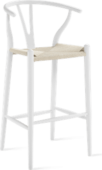 Wishbone (Y) Barstool White/Lacquered image.
