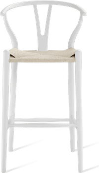 Wishbone (Y) Barstool White/Lacquered image.