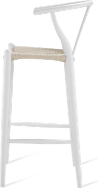 Wishbone (Y) Barstool White/Lacquered image.