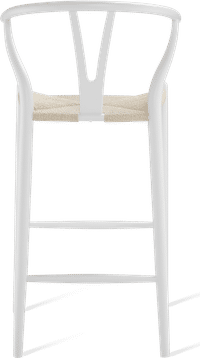 Wishbone (Y) Barstool White/Lacquered image.