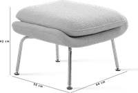 Womb Chair Ottoman - Boucle Creamy Boucle/Boucle image.