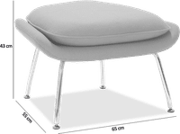 Womb Chair Ottoman Wool/Deep Red image.