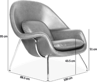 Womb Chair Premium Leather/Dark Tan image.