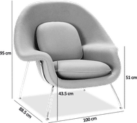 Womb Chair Wool/Morocan Blue image.