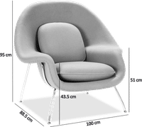 Womb Chair Wool/Deep Red image.