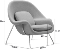 Womb Chair Wool/Light Pebble Grey image.