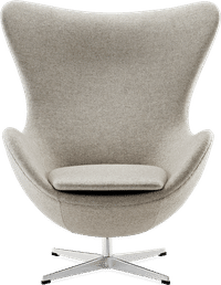 The Egg Chair Wool/Without piping/Light Pebble Grey image.