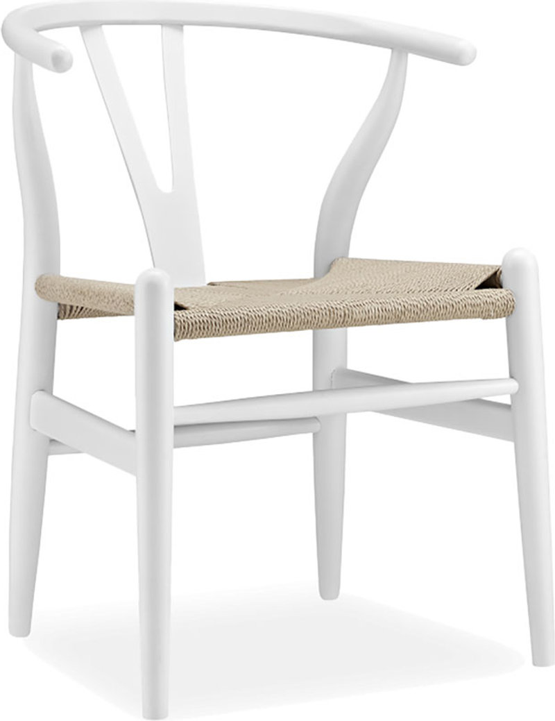 Wishbone (Y) Chair - CH24 Lacquered/White