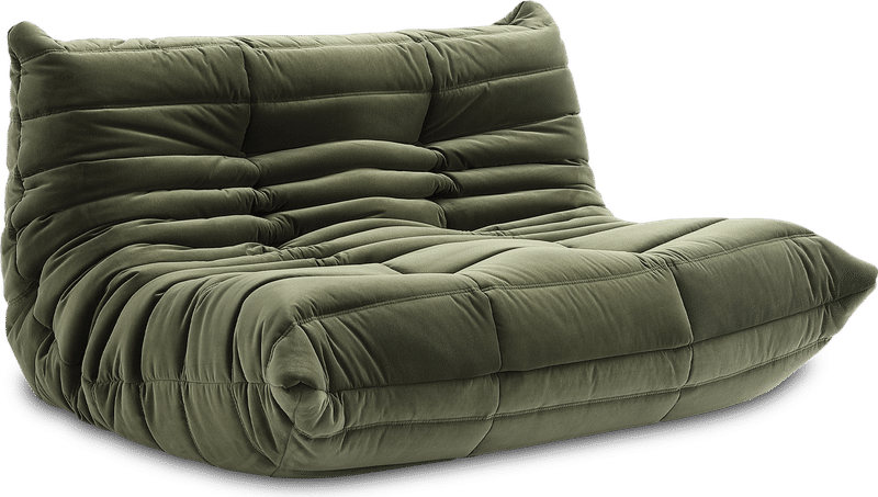 Comfort Style 2-Seater Sofa Bottle Green Velvet/Velvet
