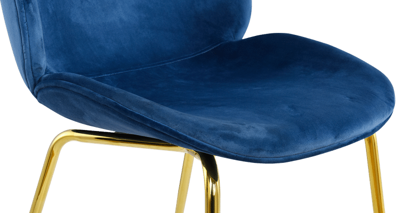 Beetle Style Dining Chair - Full Upholstered Velvet
