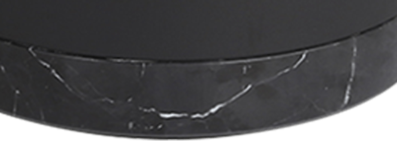 Poller Couchtisch - Schwarz, schwarzer Marmorsockel, Medium