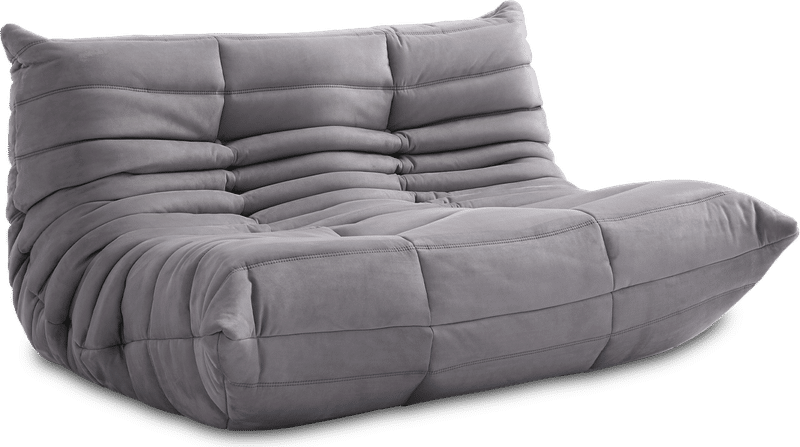 Sofá de 2 plazas Comfort Style Light Grey Alcantara/Alcantara