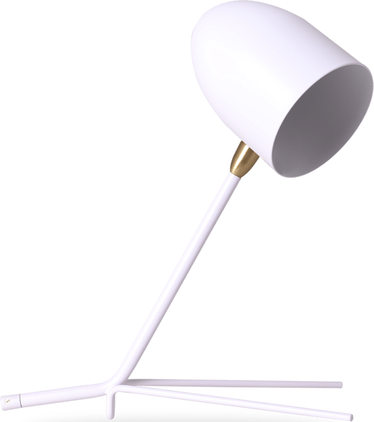 Serge Mouille Style Table Lamp White image.