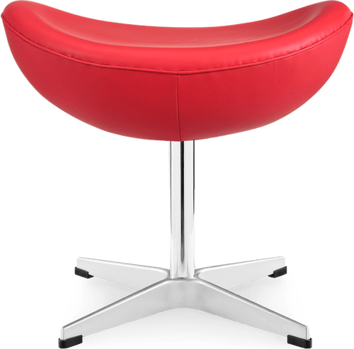 Egg Stool Premium Leather/Without piping/Red image.