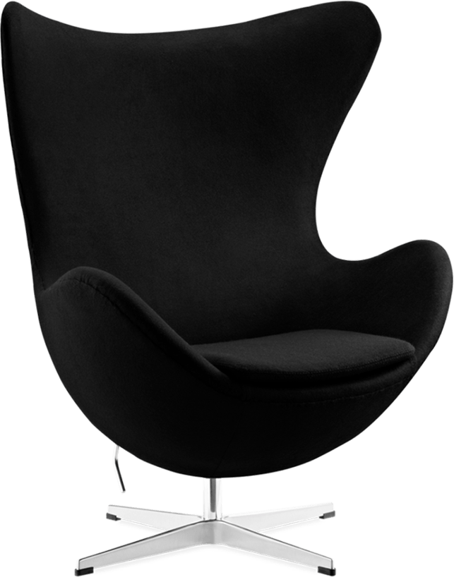 The Egg Chair Wool/Without piping/Black image.