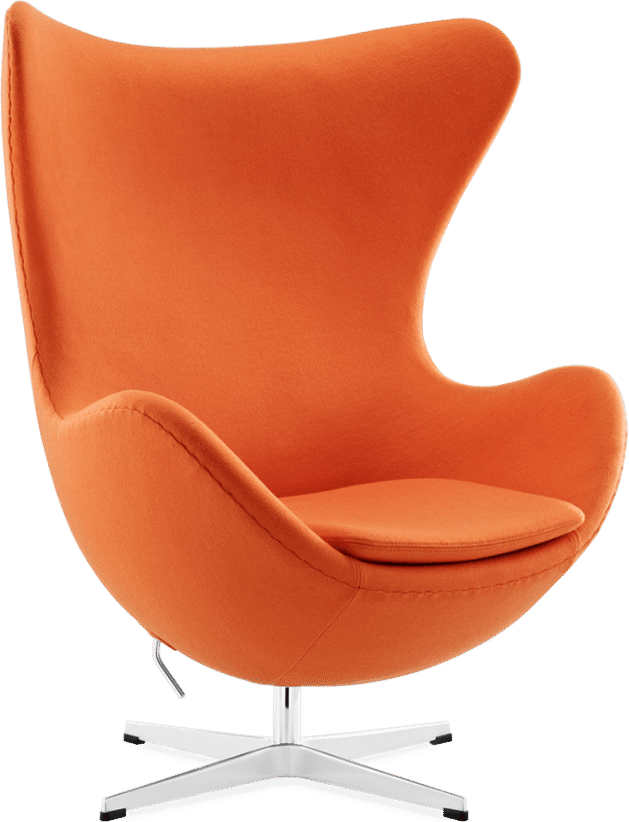 The Egg Chair Wool/Without piping/Orange image.