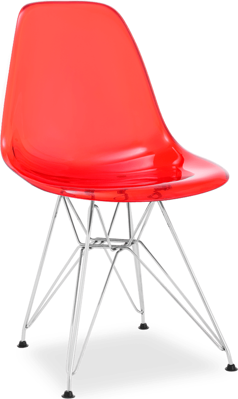 DSR Style Transparent Chair Red image.