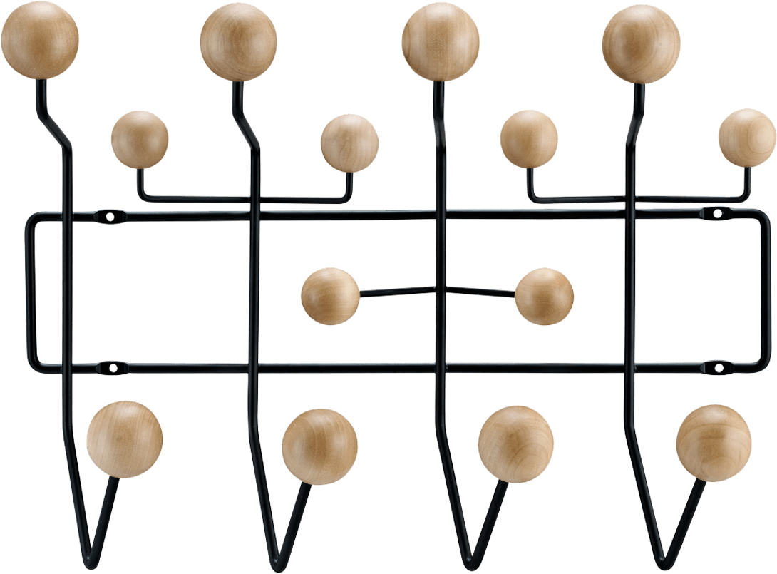 Eames Style Hang It All Coat Rack Black / Maple image.