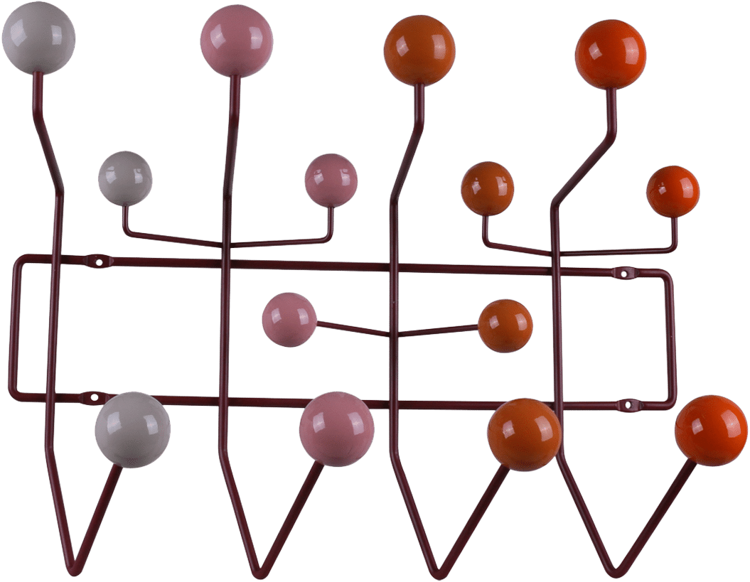 Eames Style Hang It All Coat Rack Red  Multitone image.