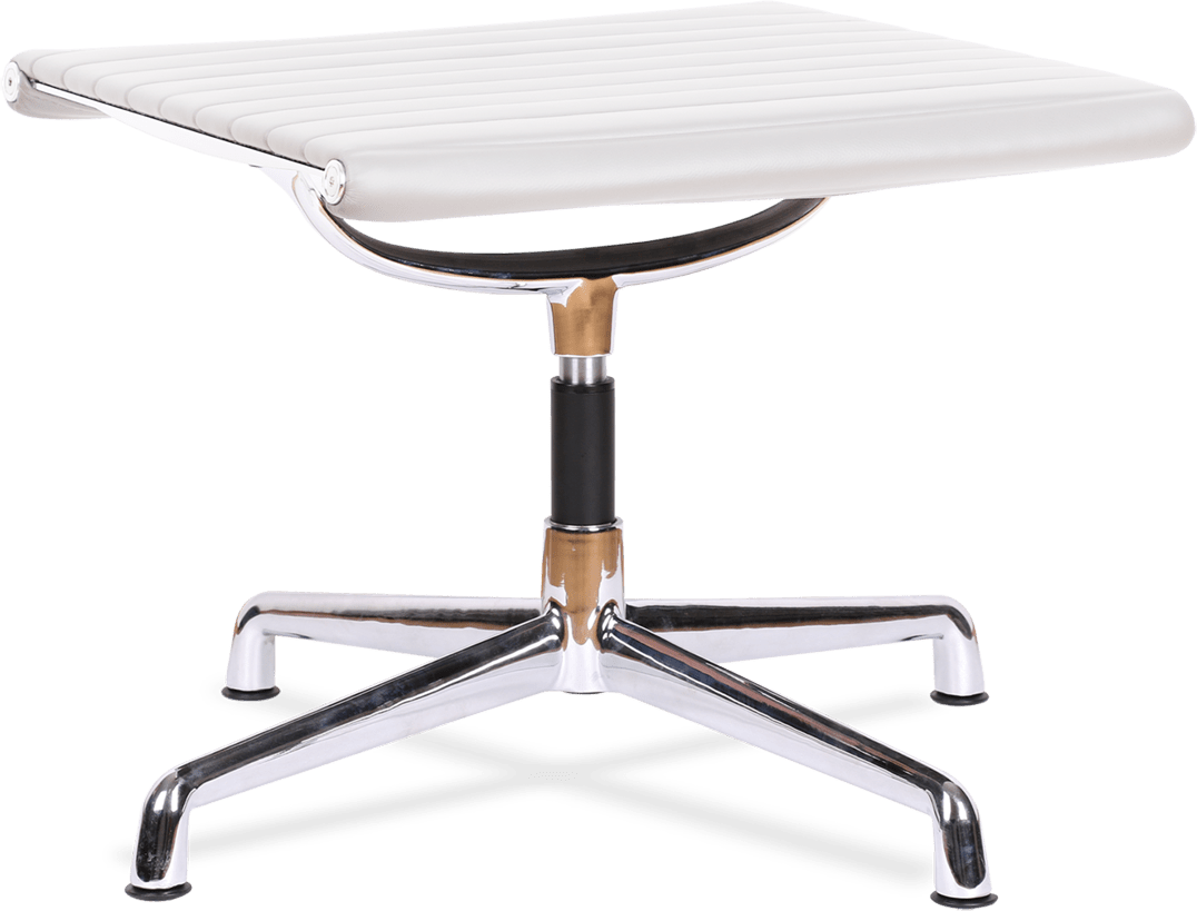 Eames Style Lounge Chair Stool EA125 White image.