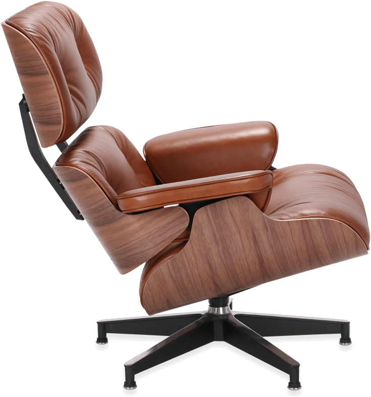 Eames lounge chair brown leather deals