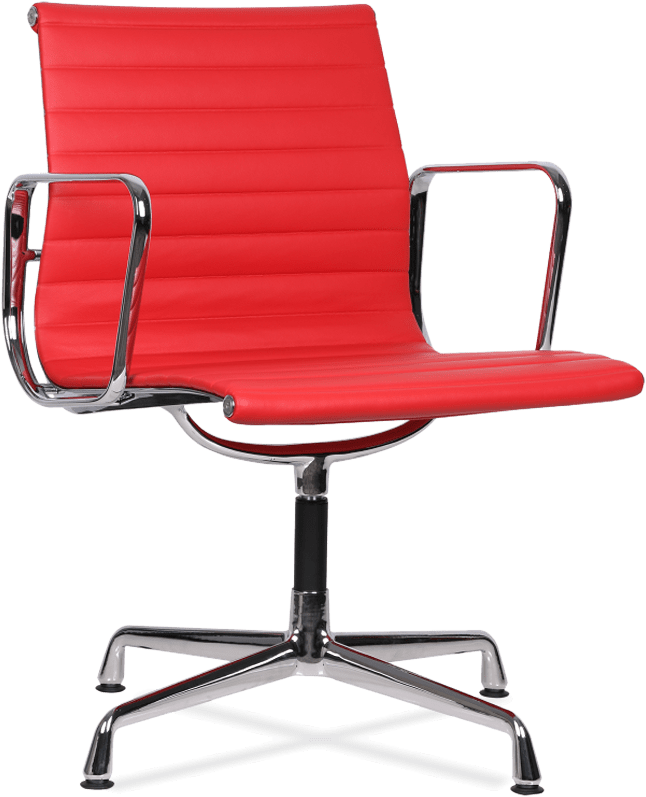 Eames Style Office Chair EA108 Leather Red image.
