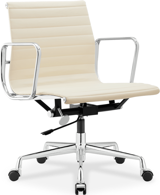 Eames Style Office Chair EA117 Leather Cream image.