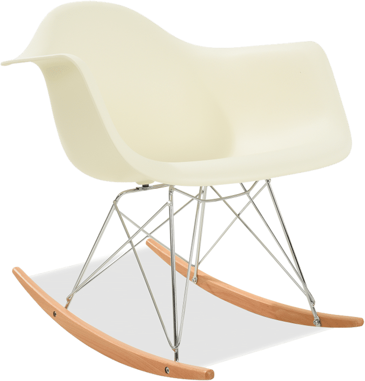RAR Style Plastic Rocking Chair    Cream/Light Wood image.