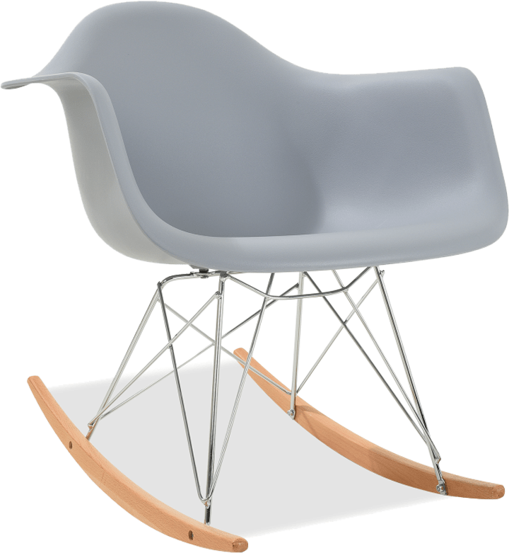 RAR Style Plastic Rocking Chair    Grey/Light Wood image.
