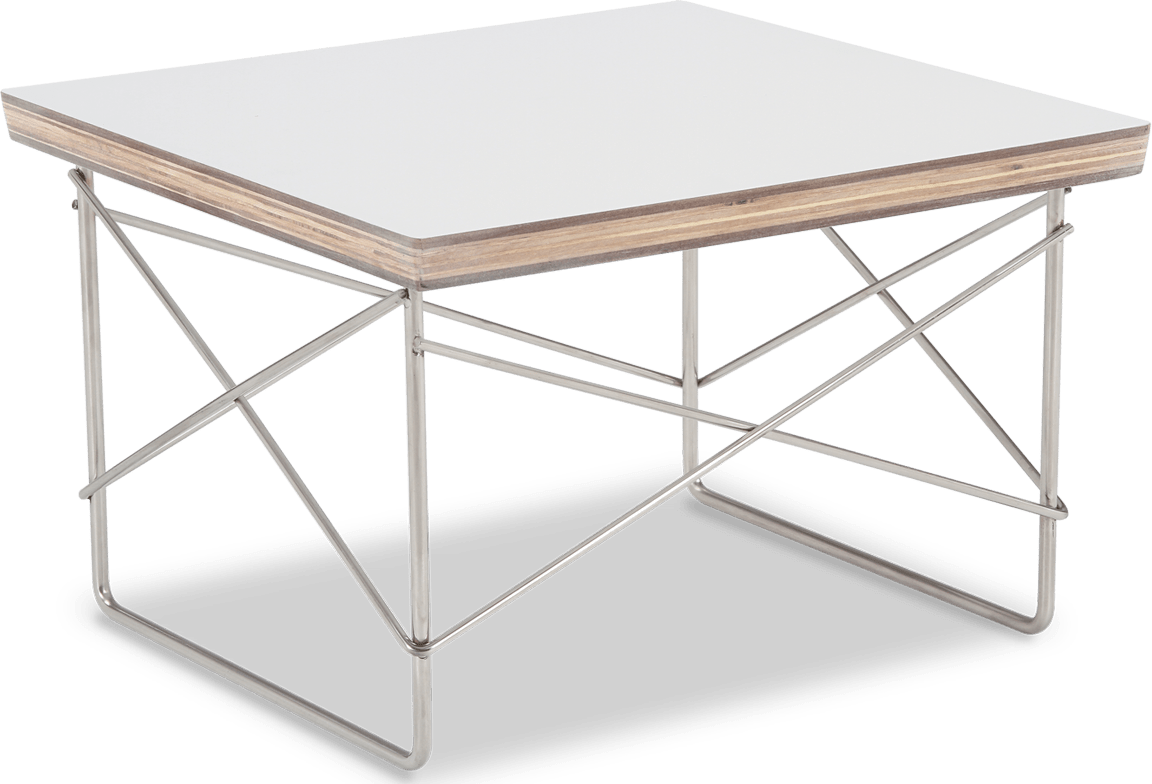 Eames Style LTR Side Table White image.